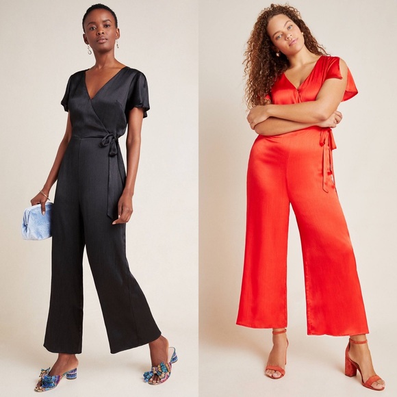 Anthropologie Pants - Anthropologie Maquelle Satin Jumpsuit